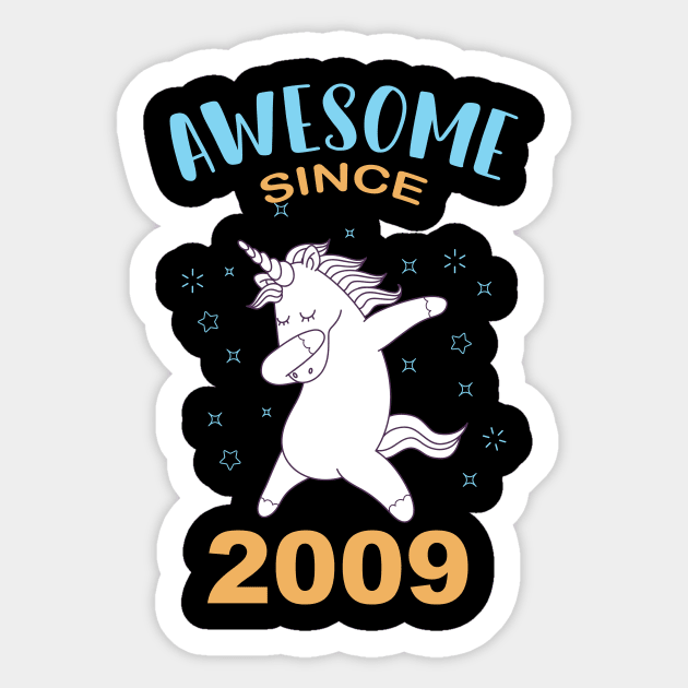 Awesome since 2009 Sticker by GronstadStore
